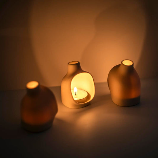 Flue - Ceramic Candle Lamp - Stoneware
