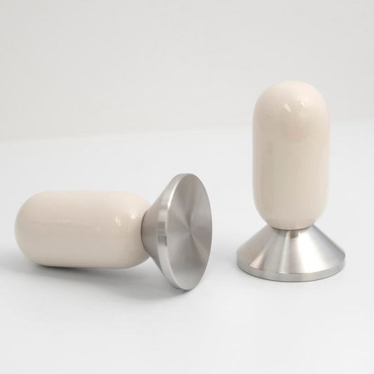 Ceramic Espresso Tamp - 54mm - White